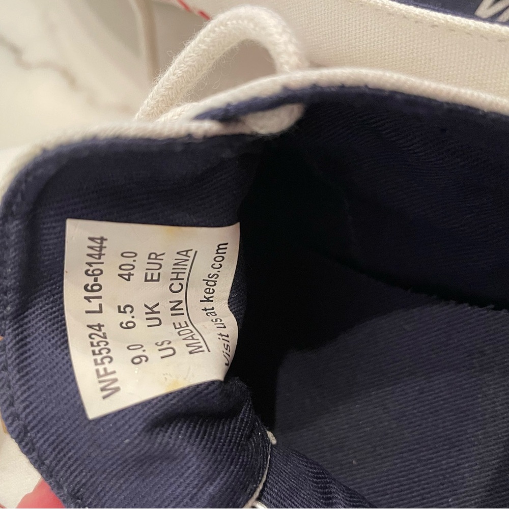 Keds LA Dodgers White Sneakers with Red Baseball Stitch - Picture 5 of 5